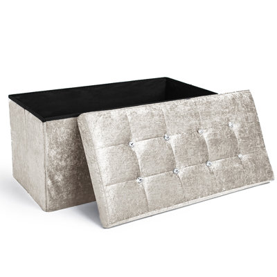 38 CRUSHED VELVET STORAGE BOX