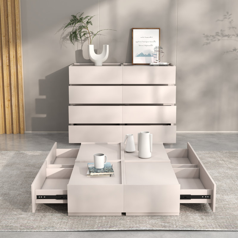 Table basse Heckman, Beige