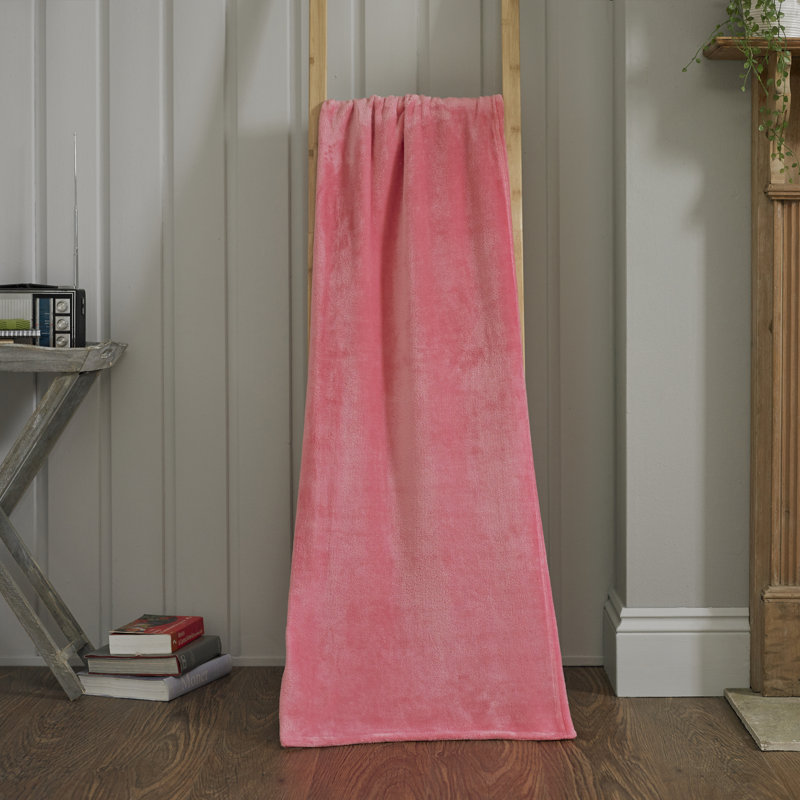 Plain Weave / Muslin Throw Blanket, Light Pink