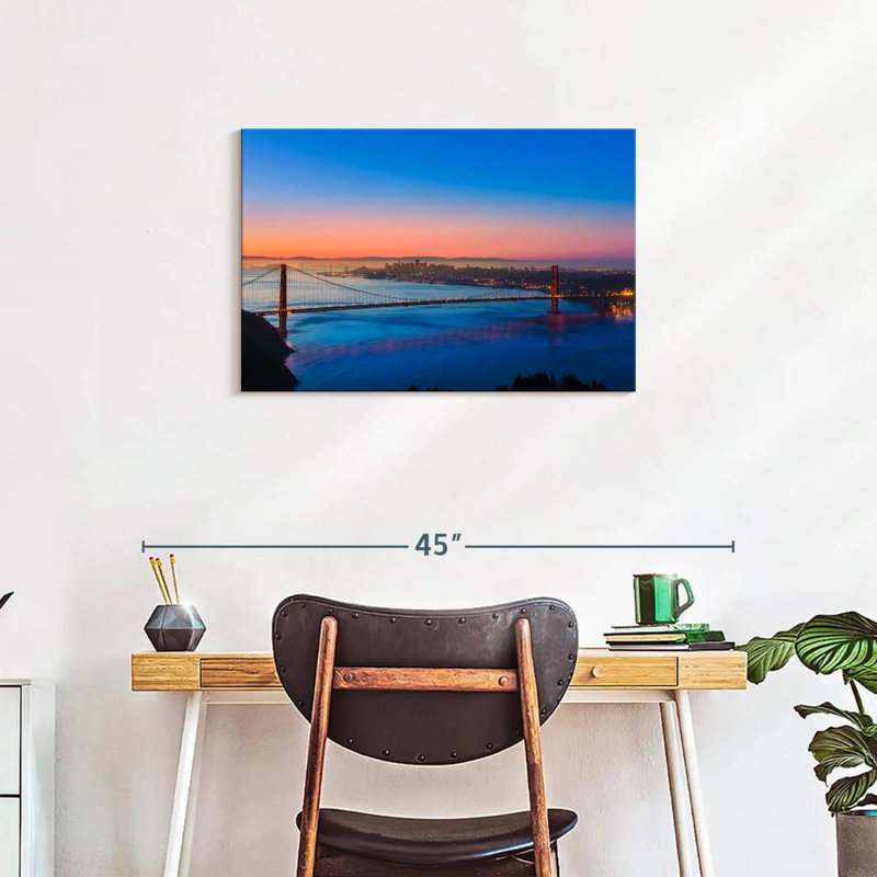 Lilie Golden Gate Bridge Nightfall, H 20 po x l 30 po