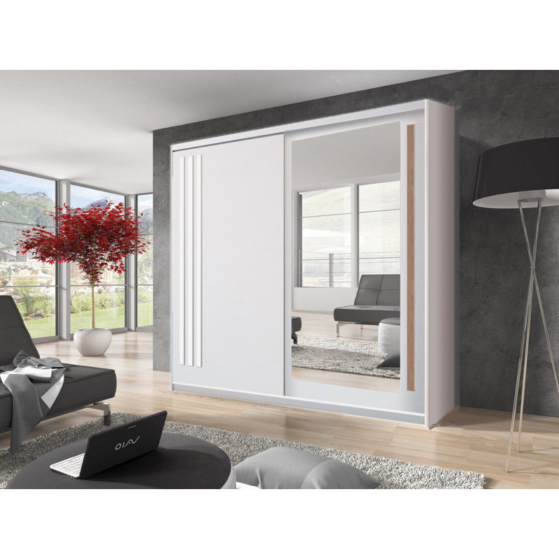 Barnabas 2 Door Manufactured Wood Wardrobe, White