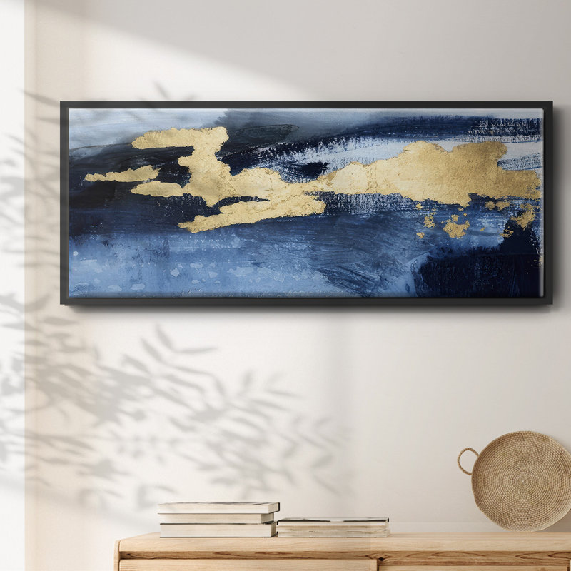 Gilded Indigo Sea I - toile encadrée