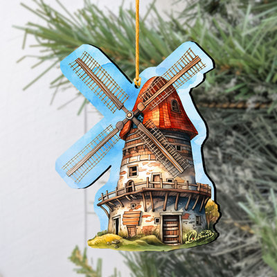 Ornements décoratifs en bois moulin à vent par G. Debrekht