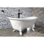 Baignoire sur pattes ovale en fonte à double pattes 67 pouces Kingston Eden Aqua Eden-36629554