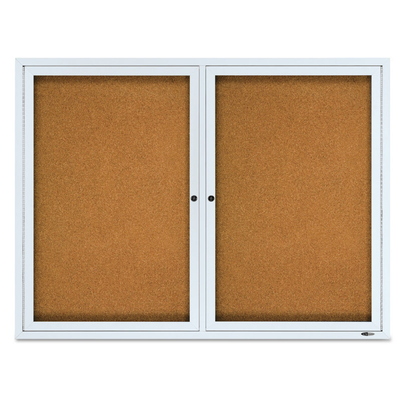 Enclosed Cabinet Cork Medium - 4' - 6' Bulletin Board