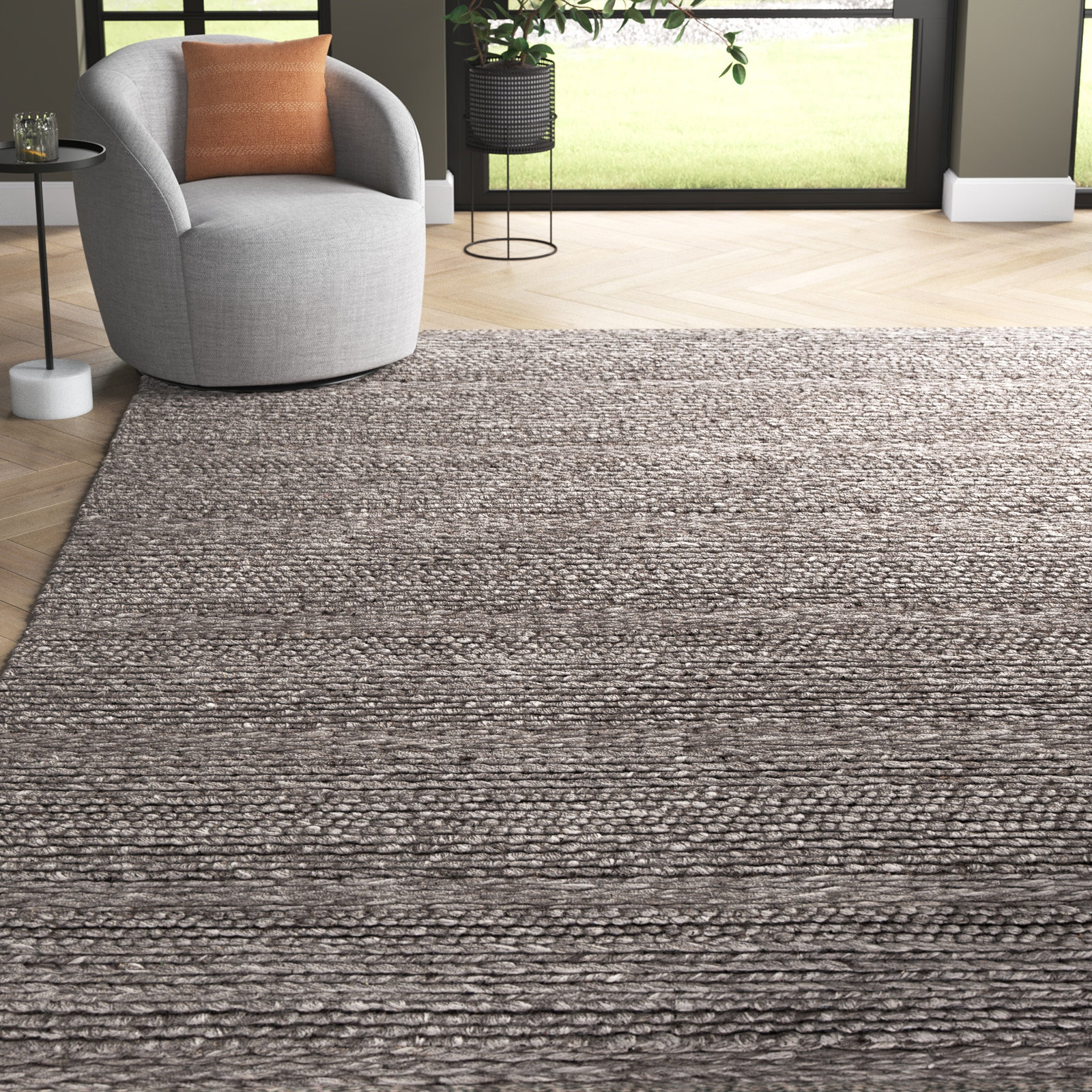 Zekia Flatweave Wool Rug, Rectangle 12' x 15'
