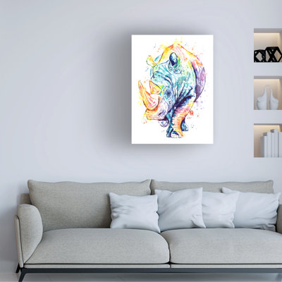 Lisa Whitehouse Rhino Canvas Art