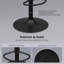 Upholstered Counter Stool with Metal Frame-1097675847
