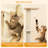 Gymax 80'' Tall Cat Tree w/2 Condos Sisal Scratching Posts Plush Perch Hammock Basket Beige-500496234
