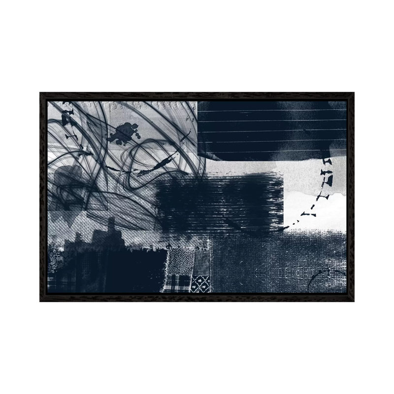 Different Strokes II by Sheldon Lewis - Print on Canvas, 66.04cm H x 101.6cm W x 3.81cm D, Black Framed