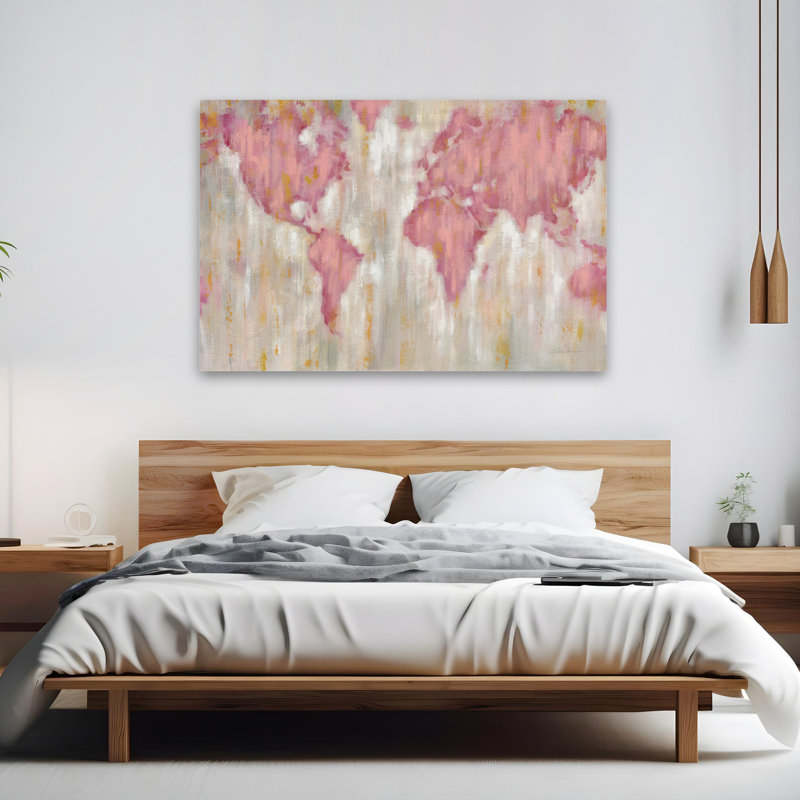 Blush - mappemonde - crème beige abstraite, H 60 po x l 40 po
