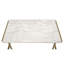 Charmante table de canapé en faux marbre avec base en métal robuste pour les maisons élégantes