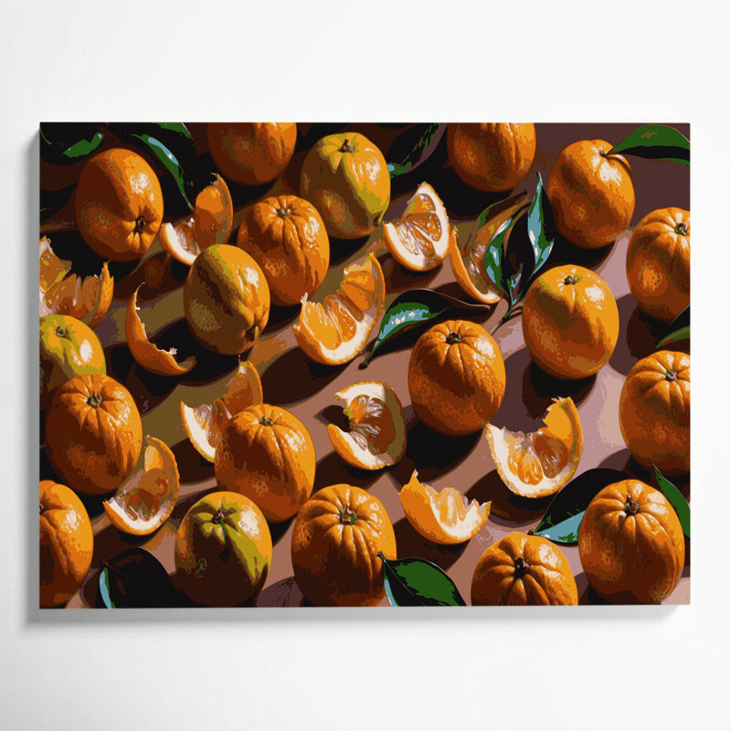 Fruit, clémentine brune, art mural sur toile, H 20 po x l 30 po