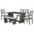 6-Piece Retro Dining Table Set For 6, 60 Inch Wood Kitchen Table And Chairs With Bench, Trestle Base For Versatile Use, Dining Table Set
