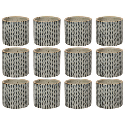 Set of 12 Houndstooth Element Napkin Ring