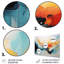 Bleu et orange, vagues abstraites colorées V - art mural abstrait en métal MT134537-1002849148