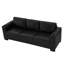 Canapé de salon en similicuir de style moderne avec porte-gobelet, rangement et sièges confortables-116751662
