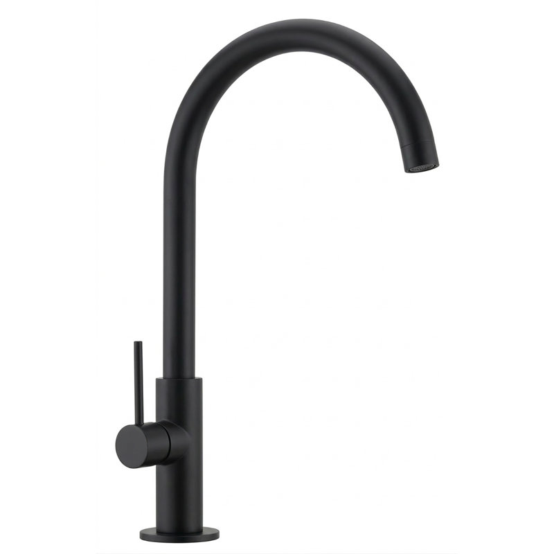 Apollo Single Handle High-Arc Bar Faucet, Matte Black