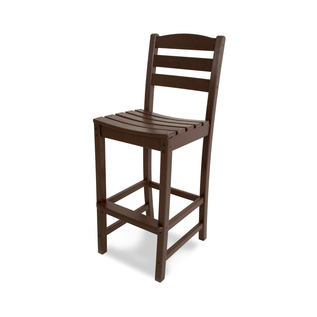 POLYWOOD La Casa Café 47.13'' Armless Outdoor Bar Stool POLYWOOD® Frame 