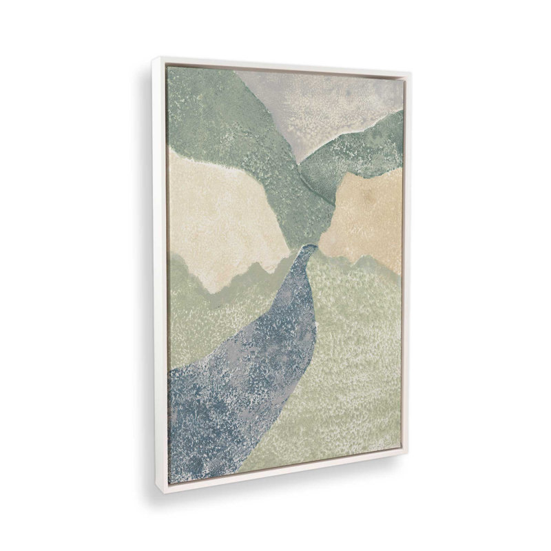 «Continental Divide Blockprint I» par Vanna Lam, reproduction d'art, H 32 po x l 24 po, Blanc