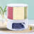Azoria 11.61" 6 Grid Rotating Cereal Dispenser Sealed Grain Tank with Handle