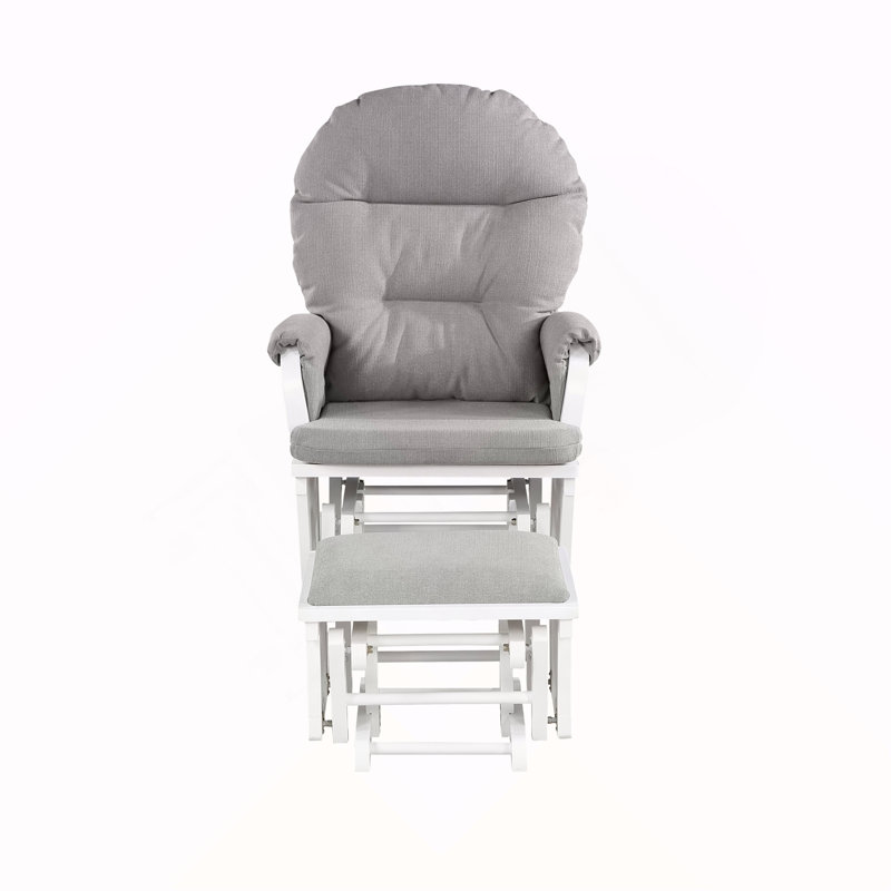 Fauteuil et repose-pieds Madison blanc / huître, White