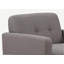 Modern Polyester Blend Fabric Accent Chair - Hardwood Frame with Quilted Detailing & Solid Wood Legs