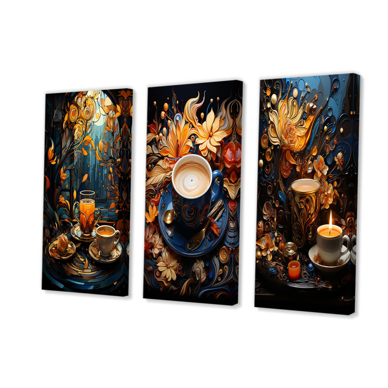 Infusions de café cubique, H 28 po x l 36 po, Toile tendue