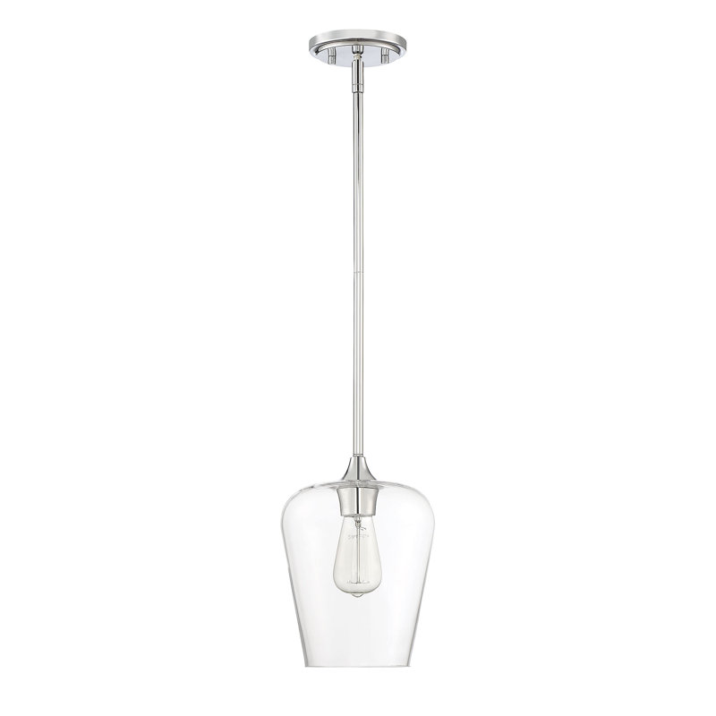 Breena 1 - Light Single Pendant, Clear, Polished Chrome