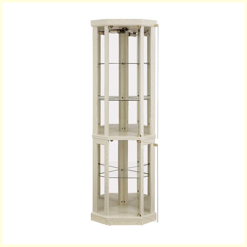 Vitrine de coin moderne pour le salon, Blanc