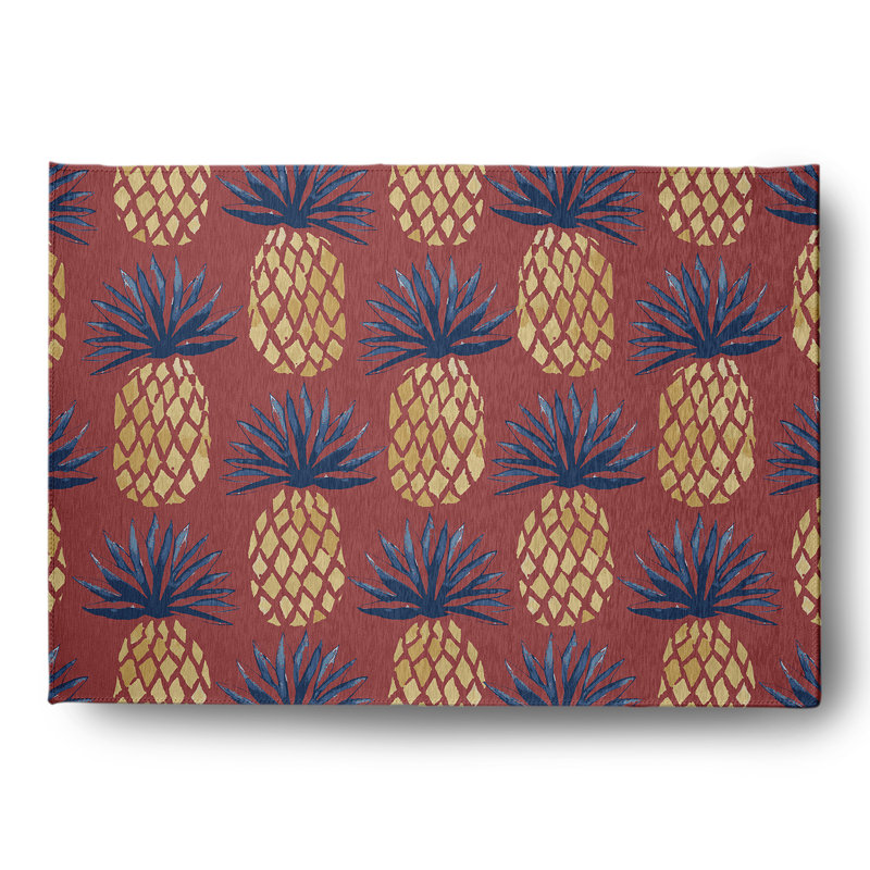 Floumoy Chenille Floral Indoor Rug, Rectangle 5' x 7'