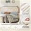 Très grand lit plateforme tapissier très grand style campagne française taupe avec tête de lit capitonnée à boutons