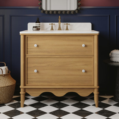 Meuble-lavabo en chêne naturel 36 po Juliette