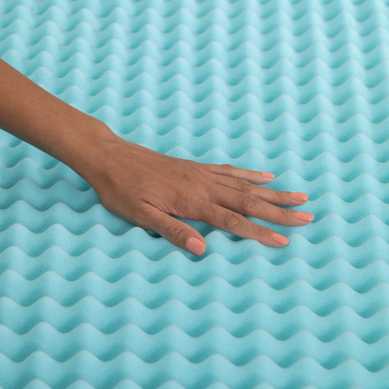 Beautyrest Cool Wave Memory Foam Mattress Topper, 2 Inch, Full, 3"