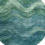 Tapis rond bleu 8 po