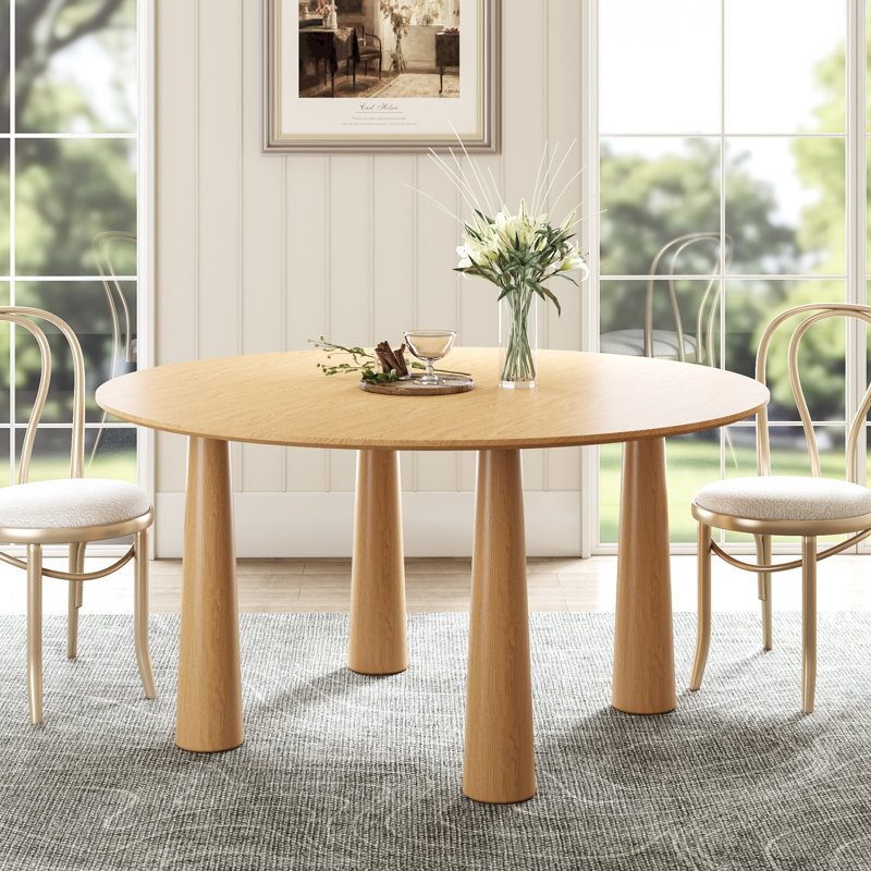 Table de salle à manger Caitlyn, H 30 po x L 52 po x l 52 po, Chêne