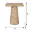 Table d'appoint en magnésium 20 x 20 x 24 po, finition crème, plateau et piédestal carrés, pour table de chevet, vestibule, support pour plante, décor de bureau contemporain 20 x 20 x 24 po, base piédestal, tables de chevet polyvalentes, vestibule