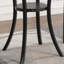 Table de bar ronde 36 po avec garniture cloutée et pieds courbés-1854192328