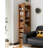 Space Saving Solid Wood Narrow Bookcase with Drawer Storage