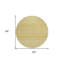 Tapis ivoire rond 8 po