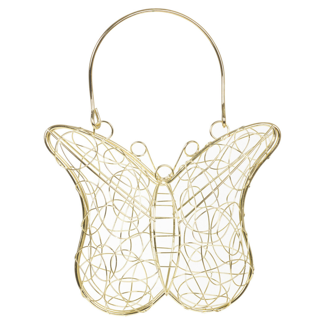 Normandy Wire Mesh Butterfly Decorative Basket