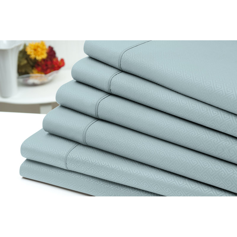 Ensemble de draps 6 pièces US, Ensemble de draps pour lit double + drap-housse + , Turquoise