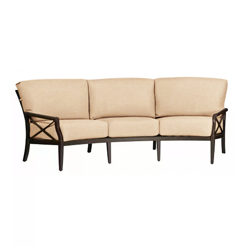 Andover Outdoor 3 - Seat Patio Sofa, Chestnut Brown, Canvas Navy Sunbrella® Canvas