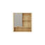 Armoire de rangement murale en bois naturel avec rangement en bois aggloméré