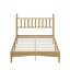 Structure de lit double en bois massif avec tête de lit en forme de gourde, style rétro, support de lattes en bois, naturel-1643671226