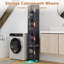 Boîte de rangement pliante empilable à 4 niveaux Aarn, tiroirs de rangement empilables sur roulettes, armoire de plancher de salle de bain avec portes-313048159