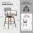 Mid-Century Modern Swivel Counter Stool With Solid Wood Frame-1294302799