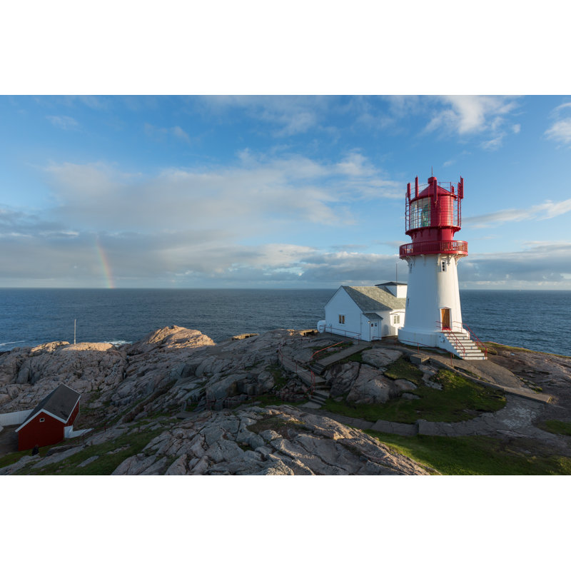 Lindesnes Lighthouse - Wrapped Canvas Print, 30cm H x 46cm W