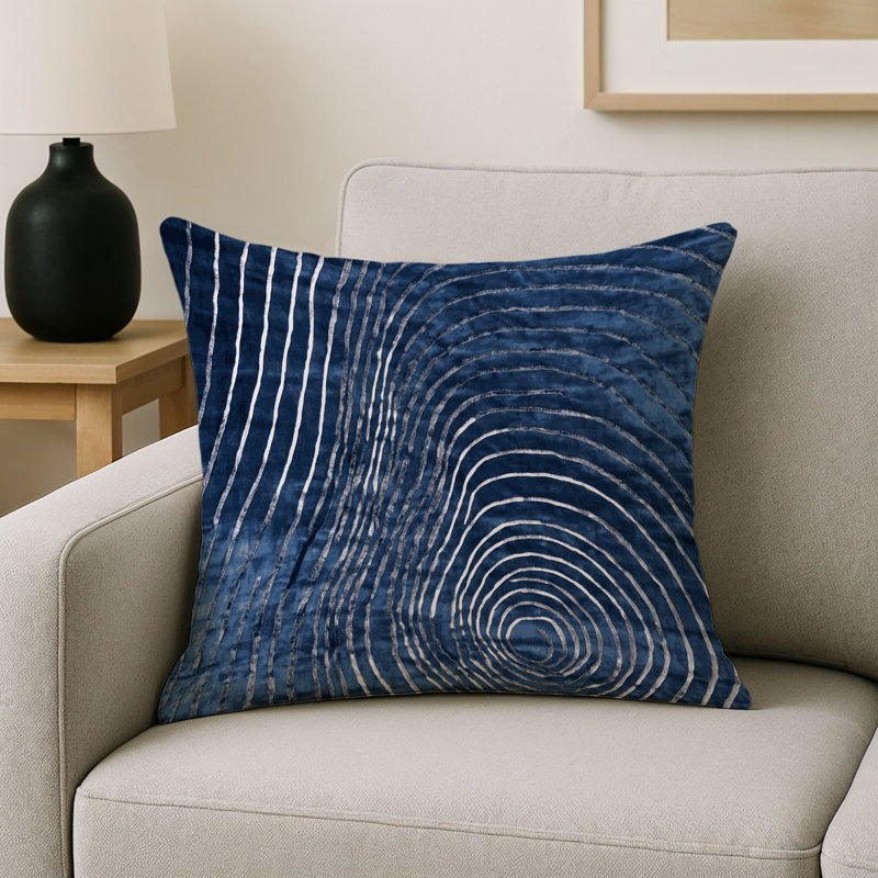 Coussin décoratif intérieur et extérieur Modern, Gris abstrait 263, Carré 20 po