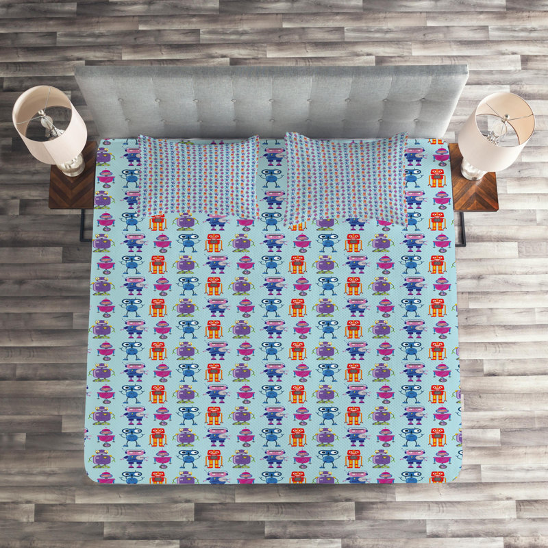 Polyester Coverlet, King Bedspread + 2 Shams